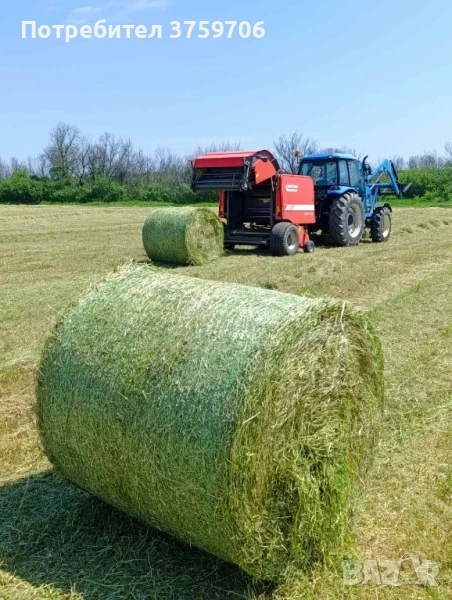 Продавам бали ливадно сено,слама,царевичак реколта 2025г, снимка 1