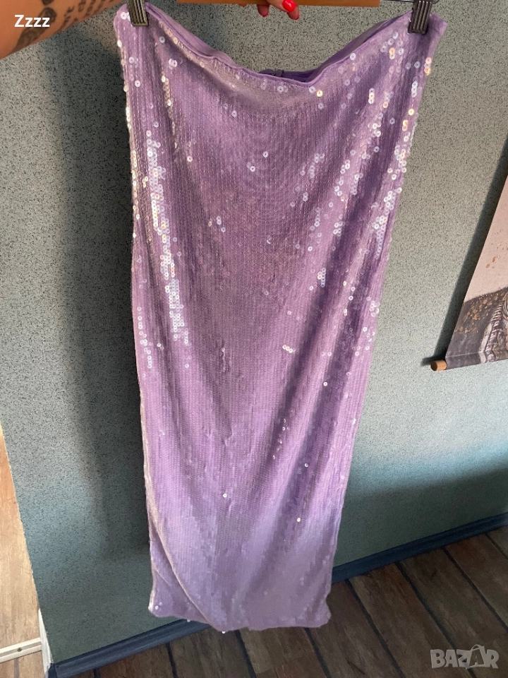 Дамска елегантна рокля с пайети, снимка 1