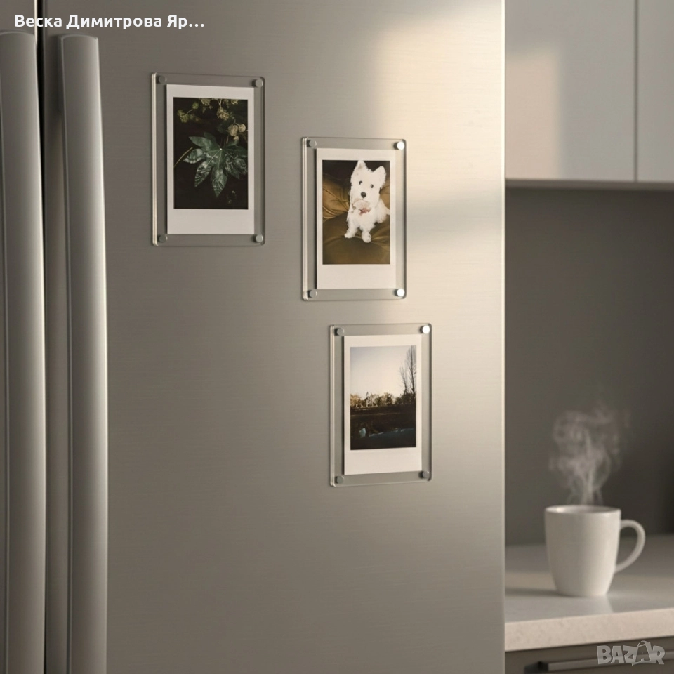 Двустранни магнитни рамки за снимки – комплект 5 броя, снимка 1