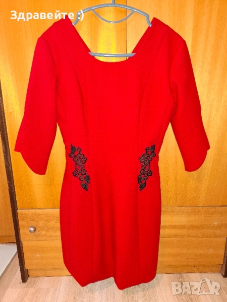 Официална червена рокля, снимка 1