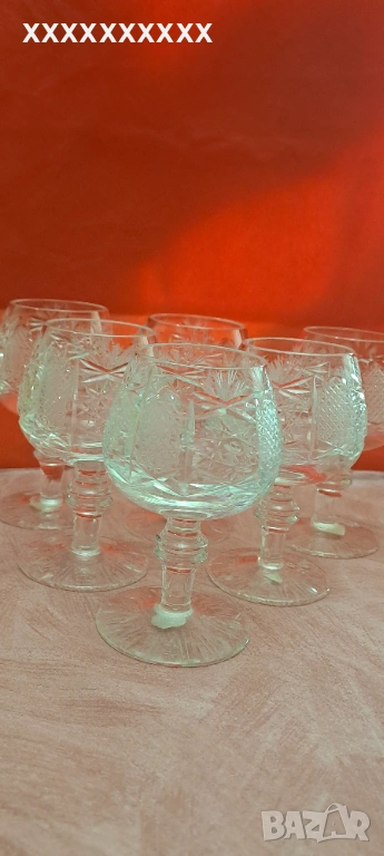 Чаши от оловен кристал коняк , снимка 1