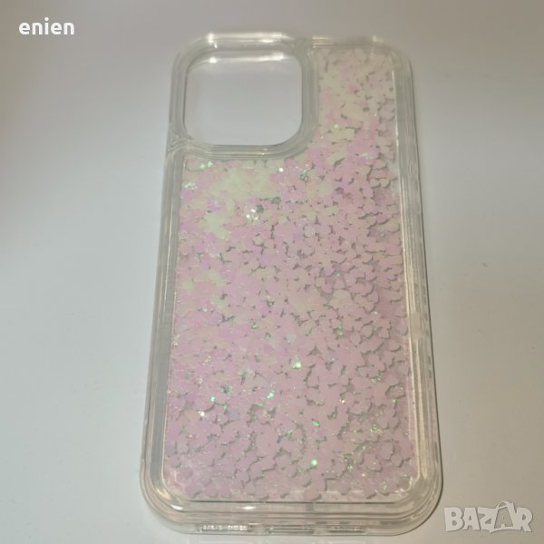 Калъф прозрачен с течен брокат iPhone 14 Pro Max / Прозрачен /, снимка 1