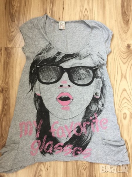 Дамска тениска PULL&BEAR оригинал, size M, 100%памук, като туника, много запазена, снимка 1