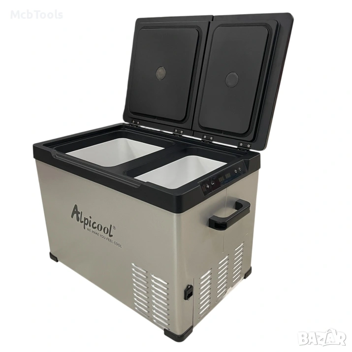Хладилна кутия за автомобил и къмпинг Alpicool CD45 – 30 литра две отделения / 12V / 24V / 220V, снимка 1