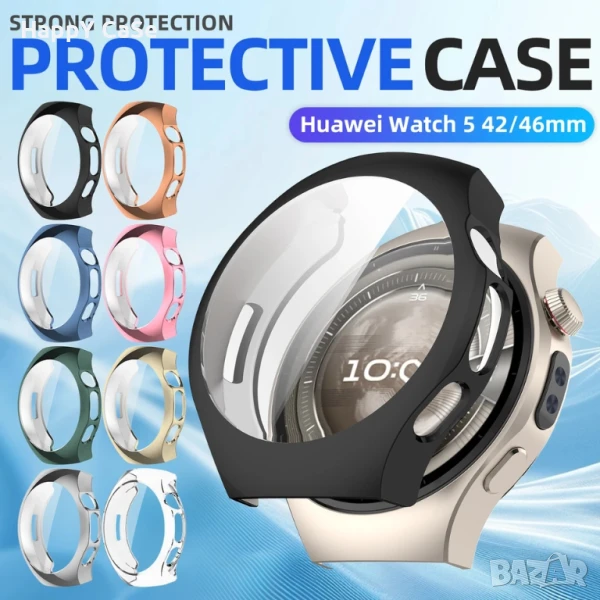 Huawei Watch 5 46mm. 42mm. / Мек силиконов TPU кейс калъф с протектор, снимка 1