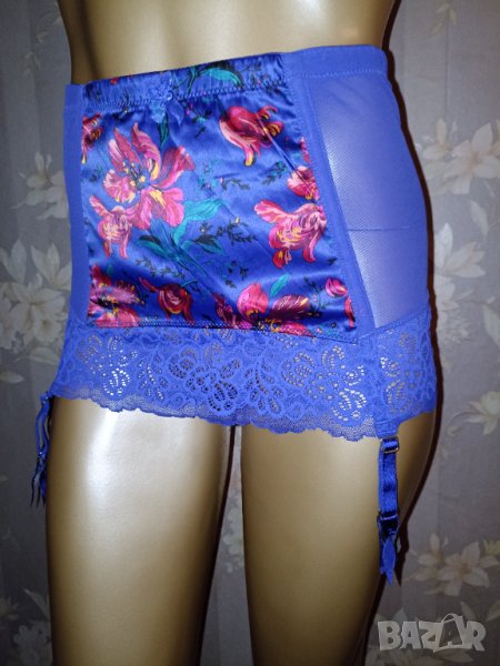 Gossard XS-Нов лилав колан с жартиери с флорален сатен , снимка 1