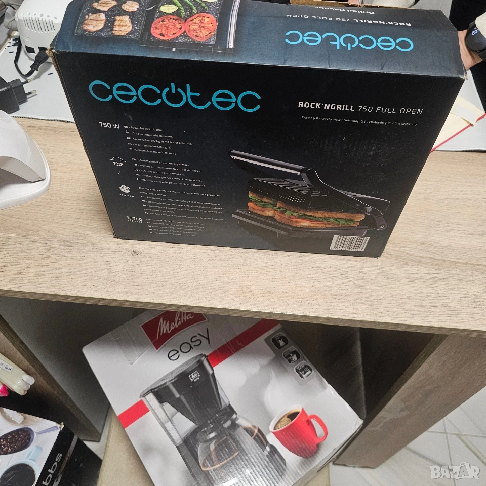 Електрическа скара тостер Cecotec 1500W, керамична, неплъзгаща се, 33x26x12см, снимка 1