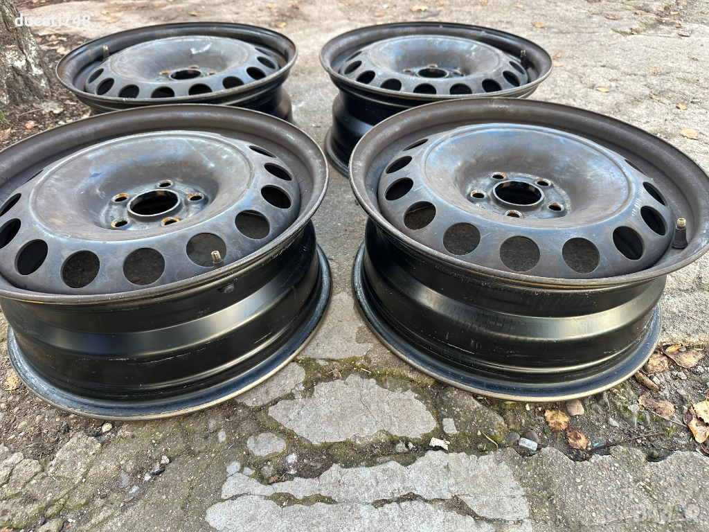 4бр. ОЕМ железни джанти 16" 5x100 - VAG - VW, Skoda, Seat, Audi, снимка 1