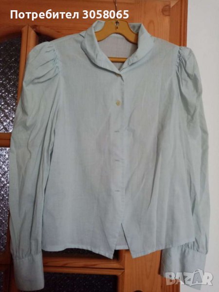 нежна бледо синя риза с дълъг ръкав L XL, снимка 1