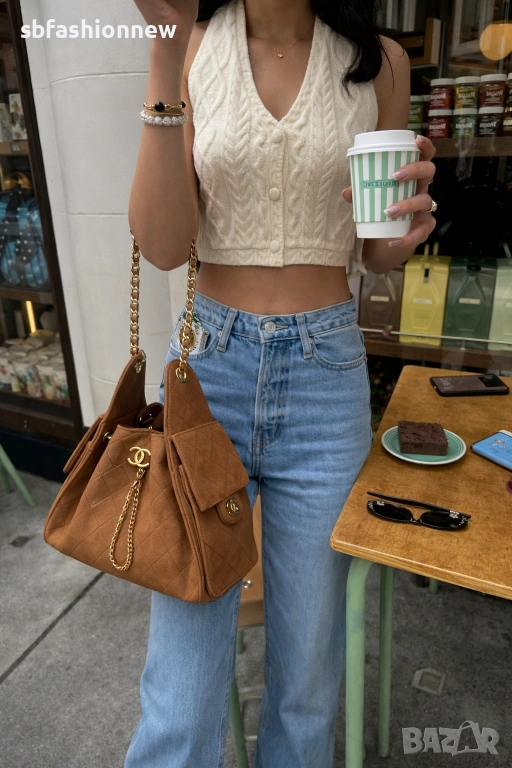 Chanel кафява чанта, снимка 1