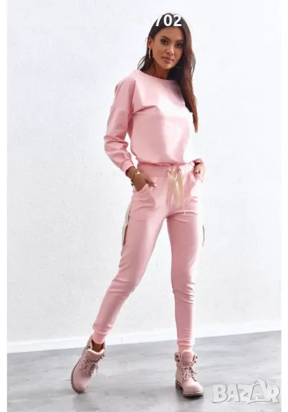 Дамски спортно-елегантен комплект в розов цвят 28130 FASARDI, снимка 1