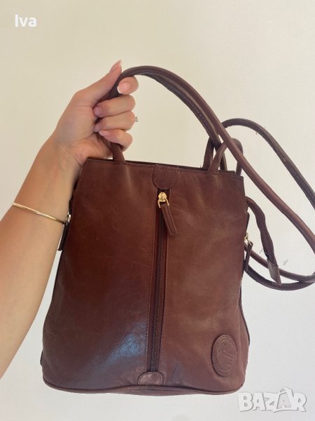 Италианска чанта от естествена кожа, снимка 1
