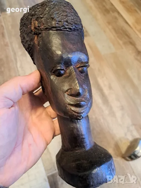 африканска дървена статуетка от абанос ръчна дърворезба 2/4, снимка 1