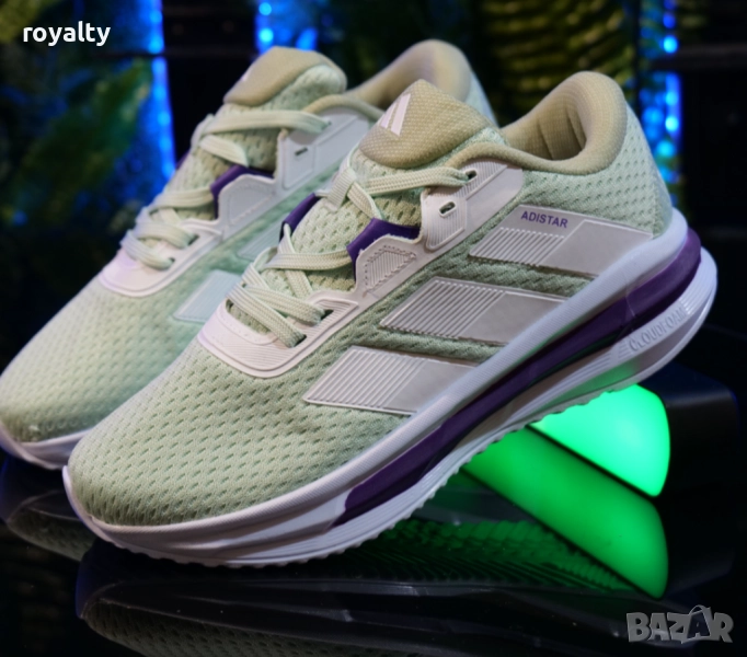 Дамски Маратонки Adidas Ures - Цвят - Зелено и Лилаво, снимка 1