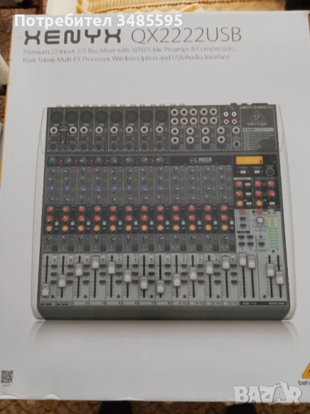 Behringer XENYX  QX2222 USB 22 канален миксер , снимка 1