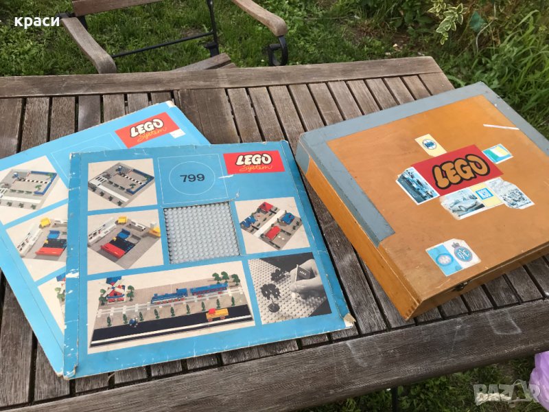 Голяма пълна LEGO дървена кутия от 1960 г. с LEGO 799 orig, снимка 1