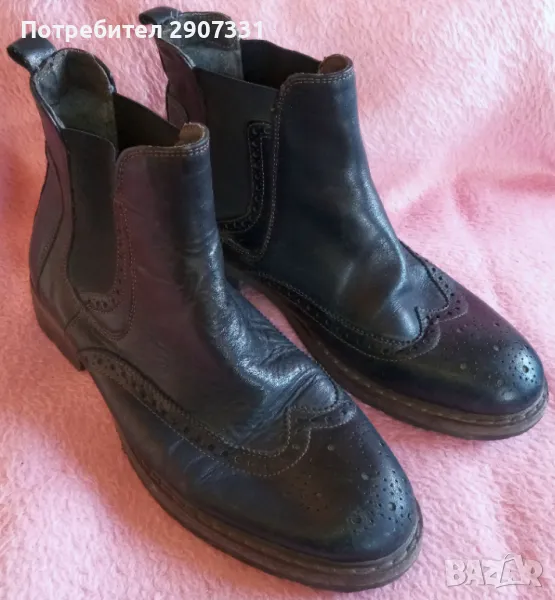 мъжки обувки тип челси. номер 42. естествена кожа, снимка 1