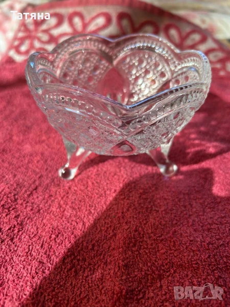 Стъклена купичка за ядки, бонбонки, интериор, снимка 1