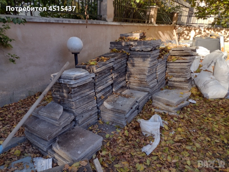 тротоарни плочки 40 х 40 х 5 около 300броя с бонус гранитогрес, снимка 1
