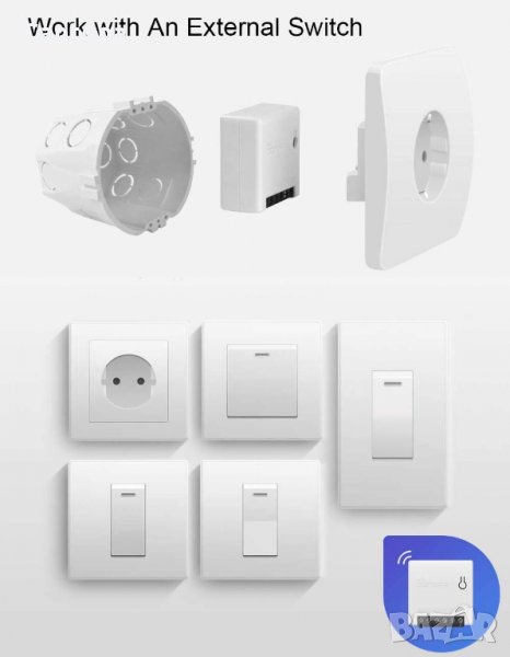 SONOFF MINI – Wi-Fi DIY Смарт прекъсвач 10A AC100-240V, снимка 1