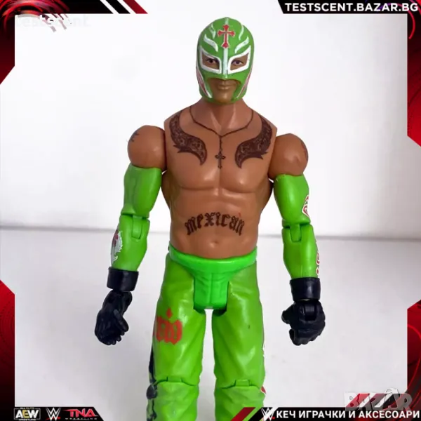 Екшън фигура WWE Rey Mysterio Рей Мистерио Basic Light Green играчка Рей Мистерио, снимка 1