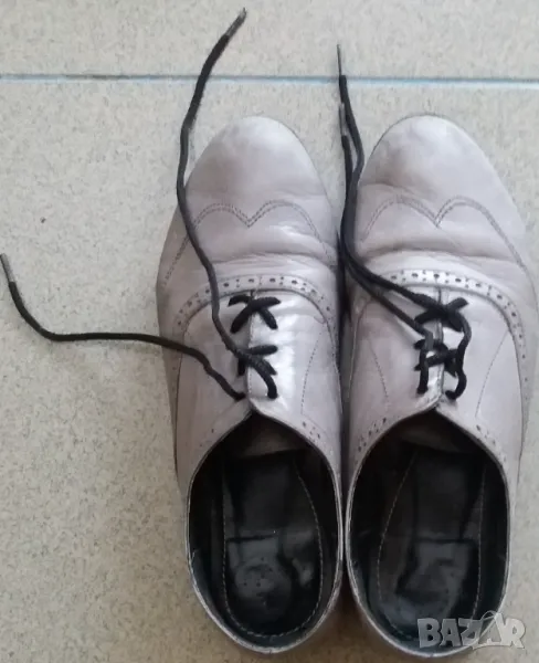 Сиви дамски обувки естествена кожа, снимка 1