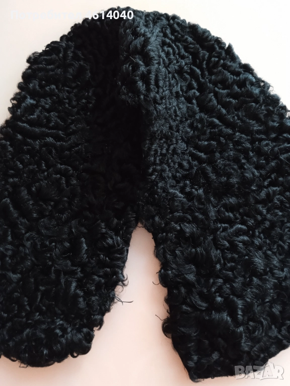 Яка от естествен косъм каракул НОВО, снимка 1