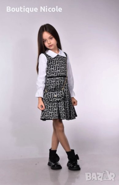 Елегантна детска рокля с чанта, снимка 1