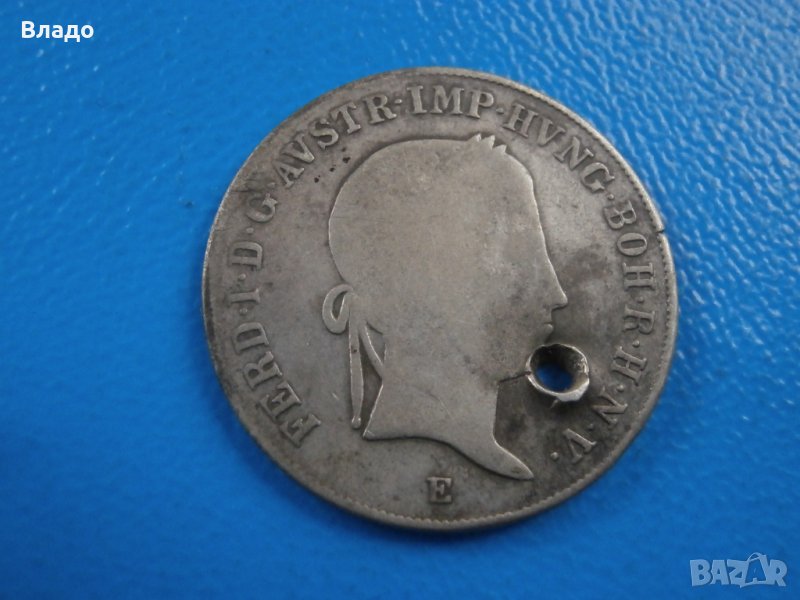 Сребърна монета 20 кройцера 1840 , снимка 1