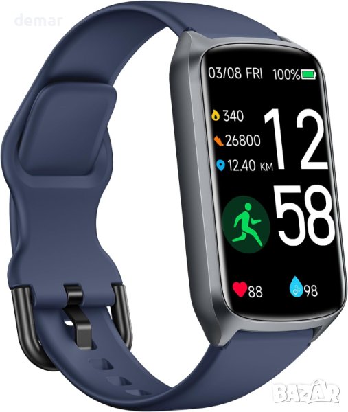 Health Fitness Tracker с 24/7 сърдечен ритъм, кислород в кръвта,кръвно, снимка 1