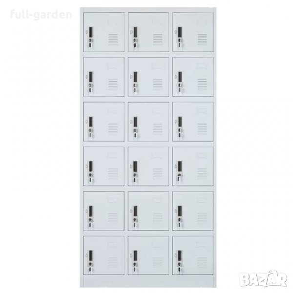 Метален шкаф за съхранение с 18 отделения 180/90/40см, снимка 1