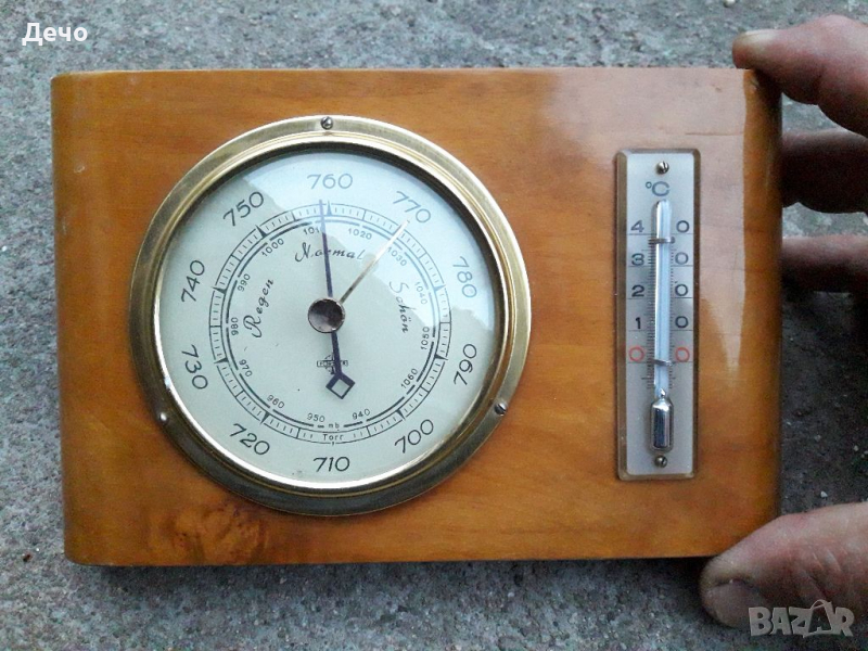 ВИНТИДЖ СТАР НЕМСКИ БАРОМЕТЪР ТЕРМОМЕТЪР В РАБОТЕЩО СЪСТОЯНИЕ, снимка 1