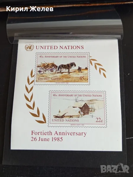 Пощенски блок марки чисти UNITED NATIONS редки перфектно състояние за КОЛЕКЦИОНЕРИ 46513, снимка 1
