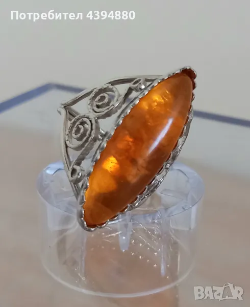 Пръстен с кехлибар , снимка 1