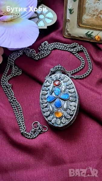 Старинно метално шишенце , снимка 1