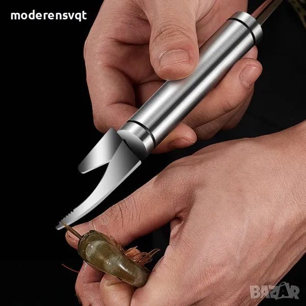 Нож за чистене на скариди, белачка на черупки и чревните нишки, снимка 1