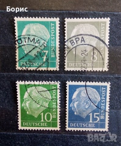 Германия - 1954 год., снимка 3 - Филателия - 43367899