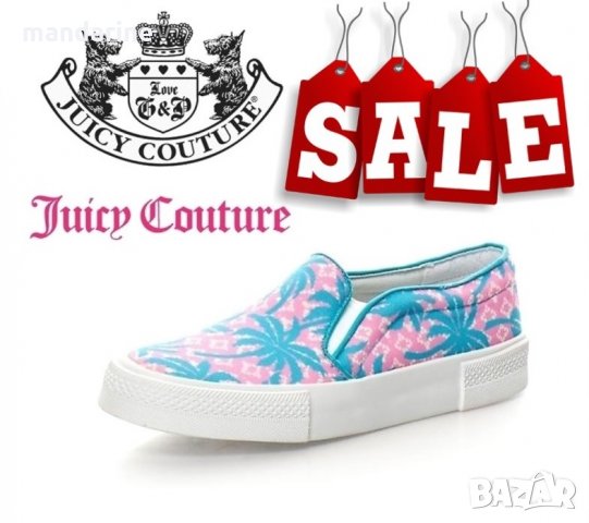 ПРОМО 🍊 JUICY COUTURE 🍊 Оригинални дамски свежи летни обувки PINK & BLUE № 39½ и 40½ нови с кутия, снимка 12 - Дамски ежедневни обувки - 21901522