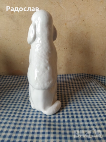 стара руска порцеланова фигурка Куче  ЛФЗ, снимка 2 - Статуетки - 51826061