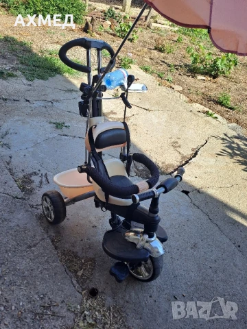 Триколка със сенник и родителски контрол, снимка 8 - Детски велосипеди, триколки и коли - 50866450