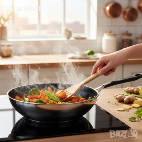 Универсален тиган - Tefal x Jamie Oliver, 28 см – когато вкусът и удобството са гарантирани, снимка 1