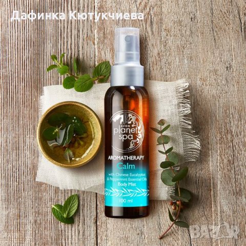 Спрей за тяло Calm с етерични масла от китайски евкалипт и мента