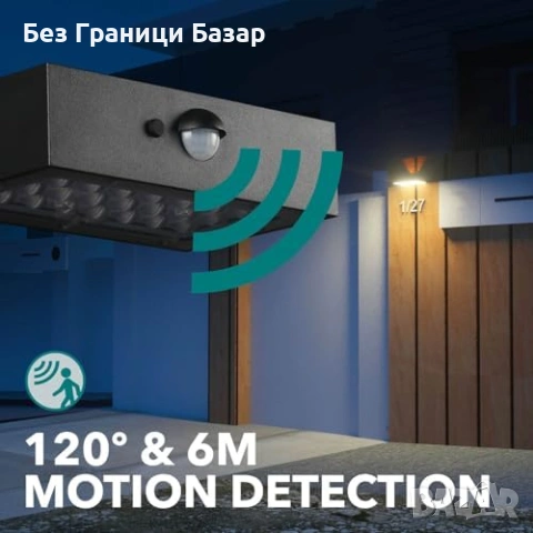 Нова LED соларна лампа за стъпала/пътеки 4000K PIR 350lm водоустойчива, снимка 5 - Лед осветление - 53573264