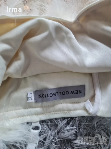 Разкошна рокля с естествени пера., снимка 3 - Рокли - 51942299