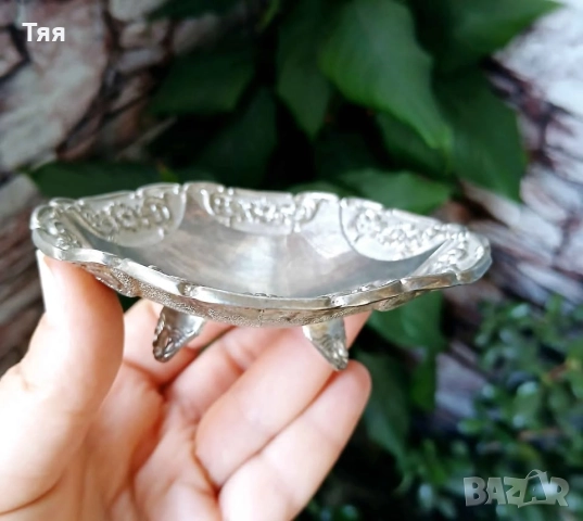 Посребрени каничка и малки фруктиери, снимка 6 - Антикварни и старинни предмети - 52844755