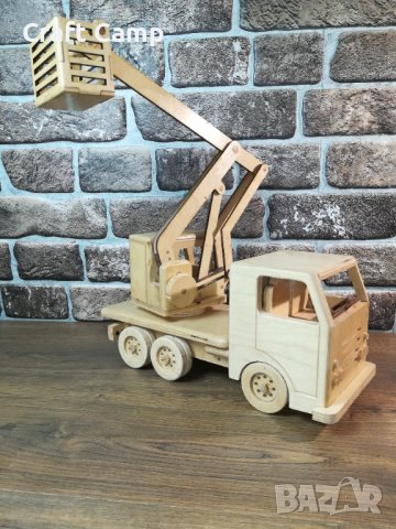 Дървен макет на камион - Вишка, Автовишка - Craft Camp, снимка 6 - Коли, камиони, мотори, писти - 43281989