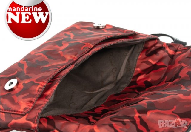 ПРОМО 🍊 PIERRE CARDIN 🍊 Оригинална чанта за през рамо в тъмно червено 30х23х2 см нова с етикети, снимка 8 - Чанти - 28394937