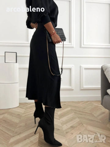 Дамска сатенена пола, 6цвята , снимка 13 - Поли - 53144502