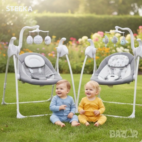 Електрическа люлка цвят мента 