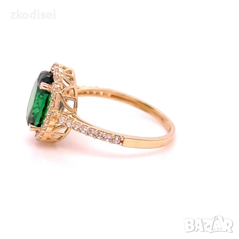 Златен дамски пръстен 2,15гр. размер:51 14кр. проба:585 модел:34547-1, снимка 3 - Пръстени - 52488271